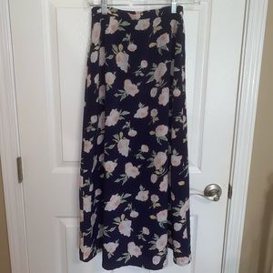 Pierre Cardin Blue Floral Skirt